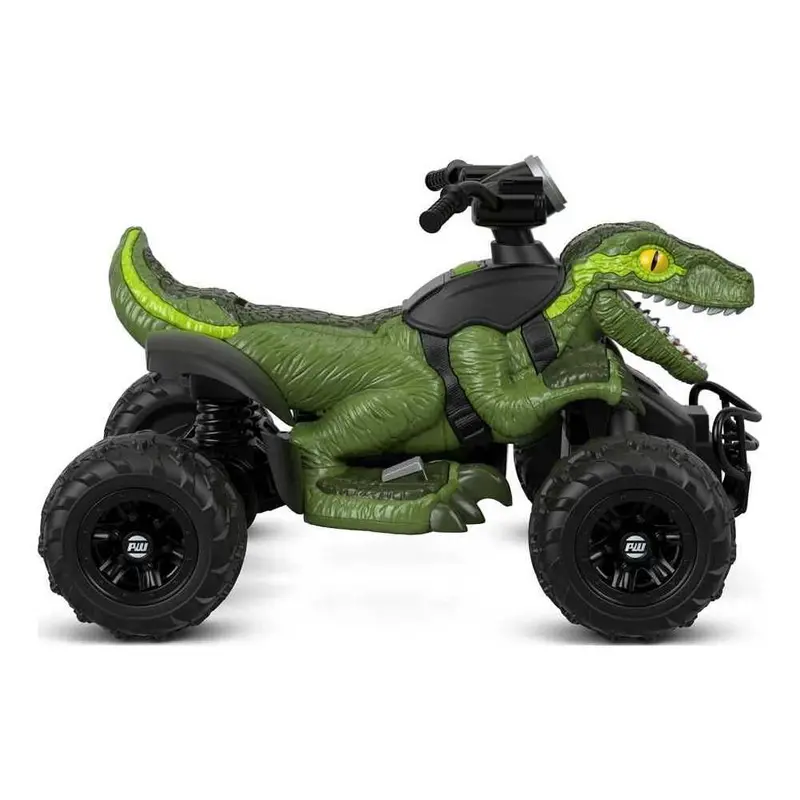 Fisher-Price Power Wheels Jurassic World Dino Racer ATV – 6 MPH Ride-On, Green Dinosaur-Themed Vehicle