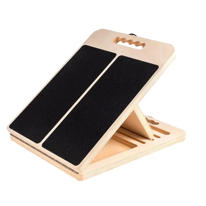 Five-Level Wooden Slant Board – Adjustable Incline Platform for Stretching & Rehabilitation