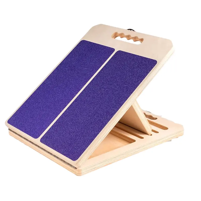 Five-Level Wooden Slant Board – Adjustable Incline Platform for Stretching & Rehabilitation