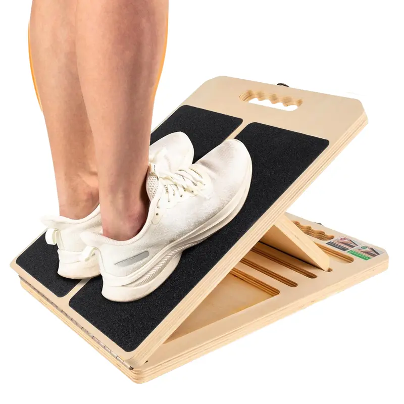 Five-Level Wooden Slant Board – Adjustable Incline Platform for Stretching & Rehabilitation