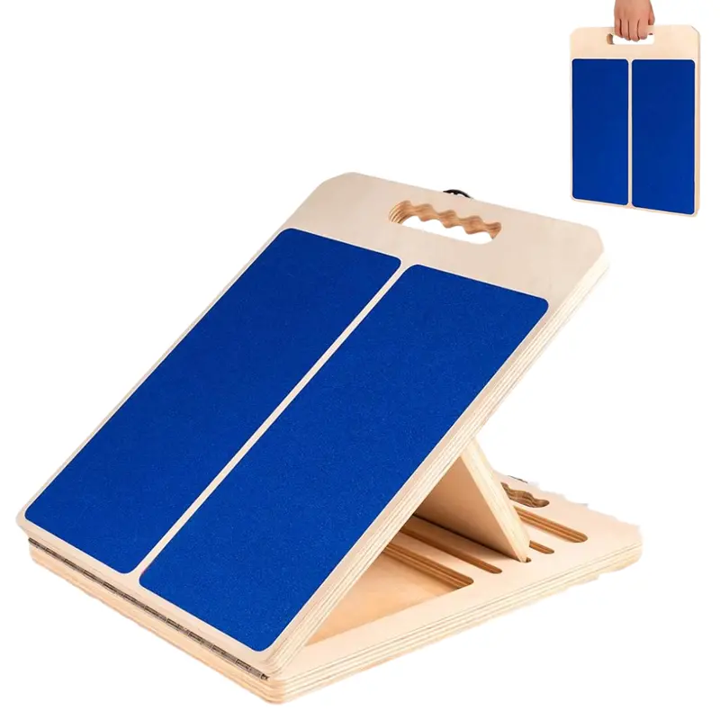 Five-Level Wooden Slant Board – Adjustable Incline Platform for Stretching & Rehabilitation