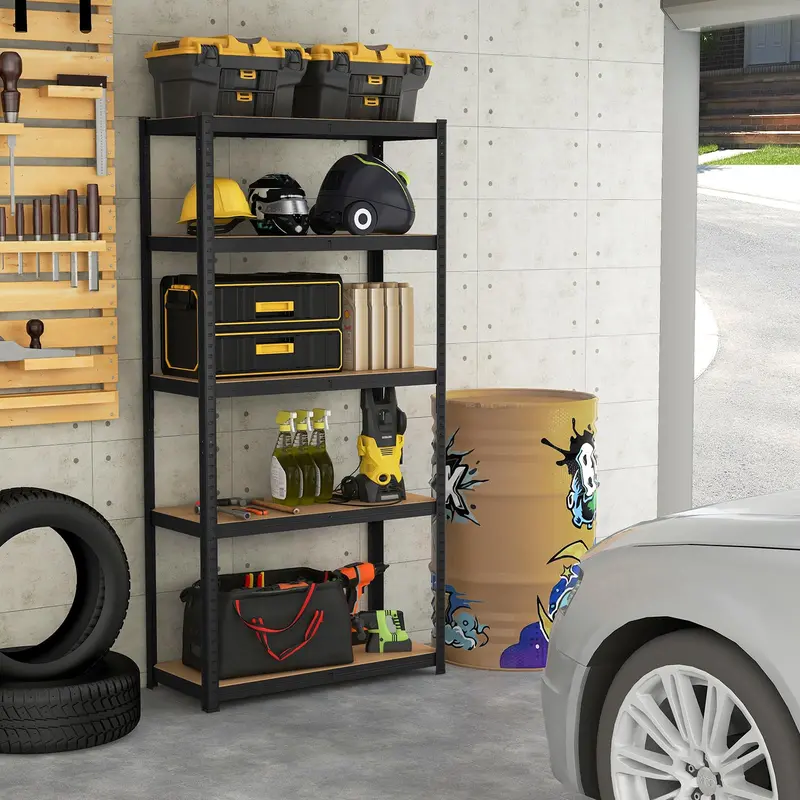 Five-Tier Adjustable Garage Shelving Unit – Heavy-Duty Multi-Use Storage System