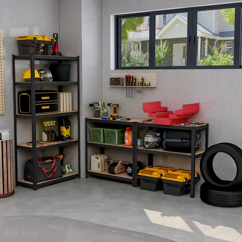 Five-Tier Adjustable Garage Shelving Unit – Heavy-Duty Multi-Use Storage System