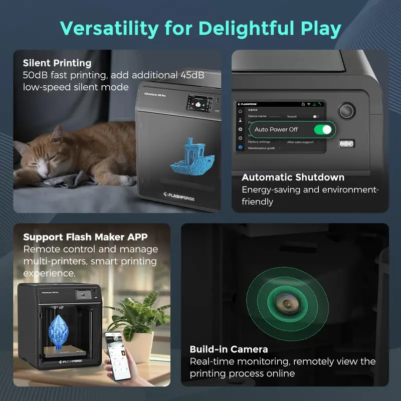 FLASHFORGE AD5M Pro High-Speed 3D Printer — 600mm/s Printing, Auto-Leveling, Precision Engineering