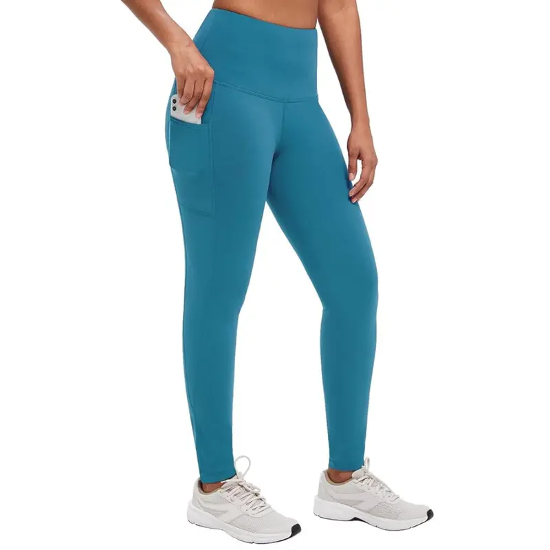 Fleece-Lined Winter Leggings – High-Waisted Women’s Bottoms with Functional Pockets