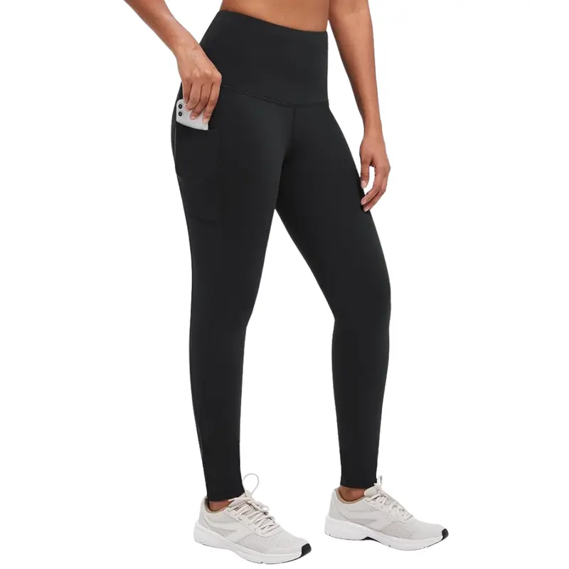 Fleece-Lined Winter Leggings – High-Waisted Women’s Bottoms with Functional Pockets