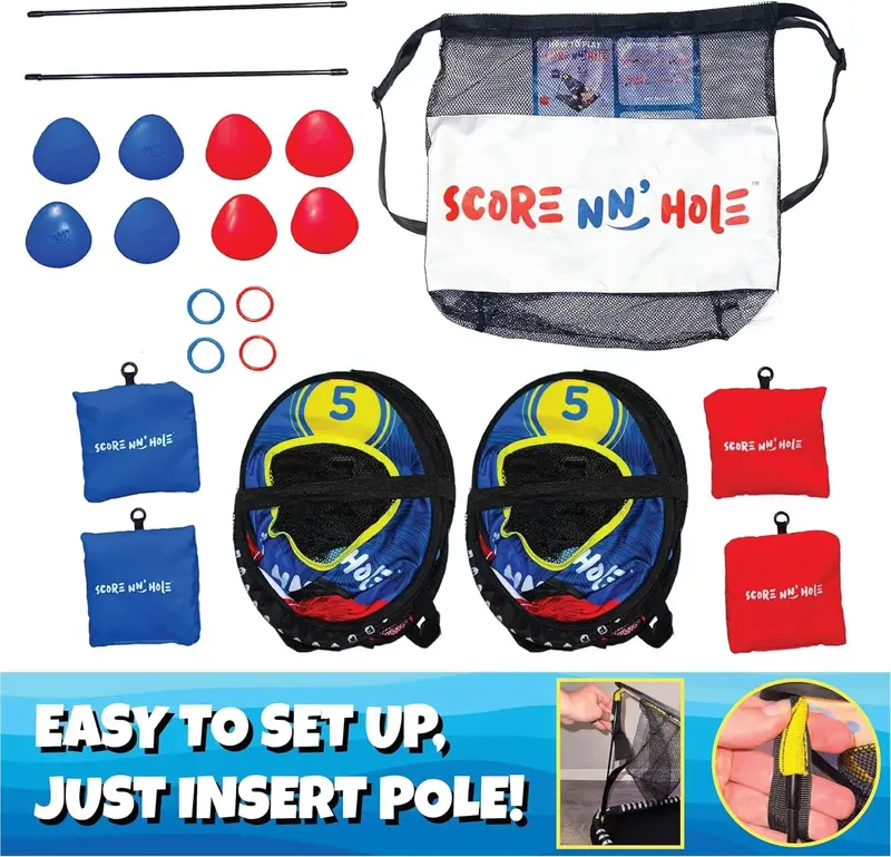 Floating Pool Game – Combines Stone Skipping & Cornhole for Fun in Water, Lakes or Pools