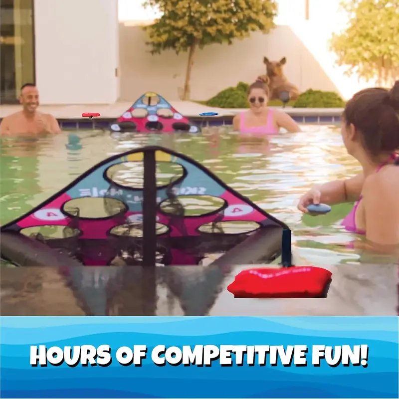 Floating Pool Game – Combines Stone Skipping & Cornhole for Fun in Water, Lakes or Pools