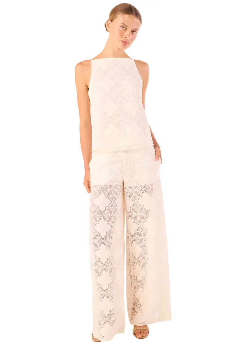 Floral Lace Square-Neck Blouse – Feminine, Semi-Sheer Top with Delicate Embroidery Detailing