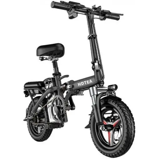 Foldable 250W Electric Bike for Adults & Teens – Removable Battery, Fat Tires, Ideal for Beach, Snow & Urban Commuting (Black)