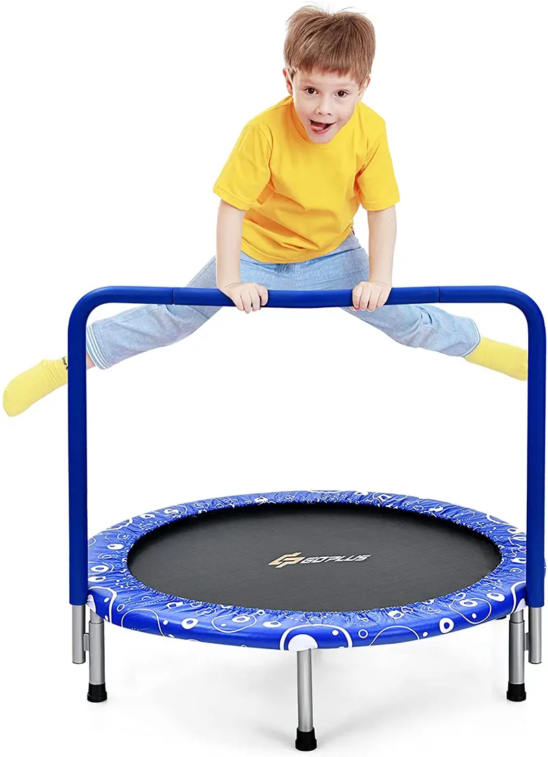Foldable 36-Inch Kids Trampoline – Enclosed Handle, Safety Pad & Compact Rebounder 1