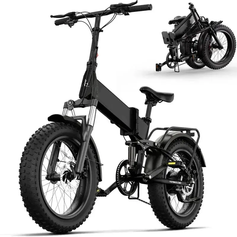 Foldable 48V Fat-Tire Electric Bike – 750W, 13Ah Battery, 20" Wheels