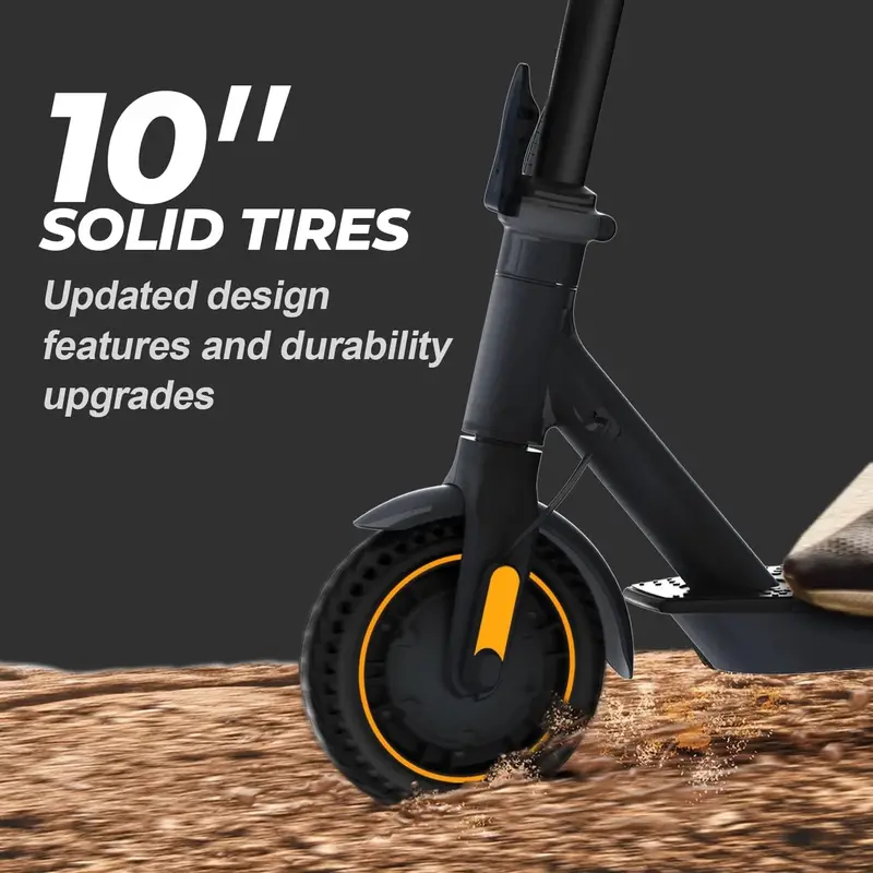 Foldable 500W Adult Electric Scooter with 10" Solid Tires – 18-Mile Range, 19 MPH
