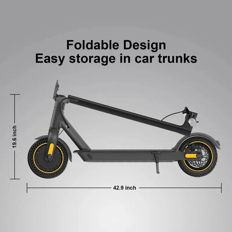 Foldable 500W Adult Electric Scooter with 10" Solid Tires – 18-Mile Range, 19 MPH