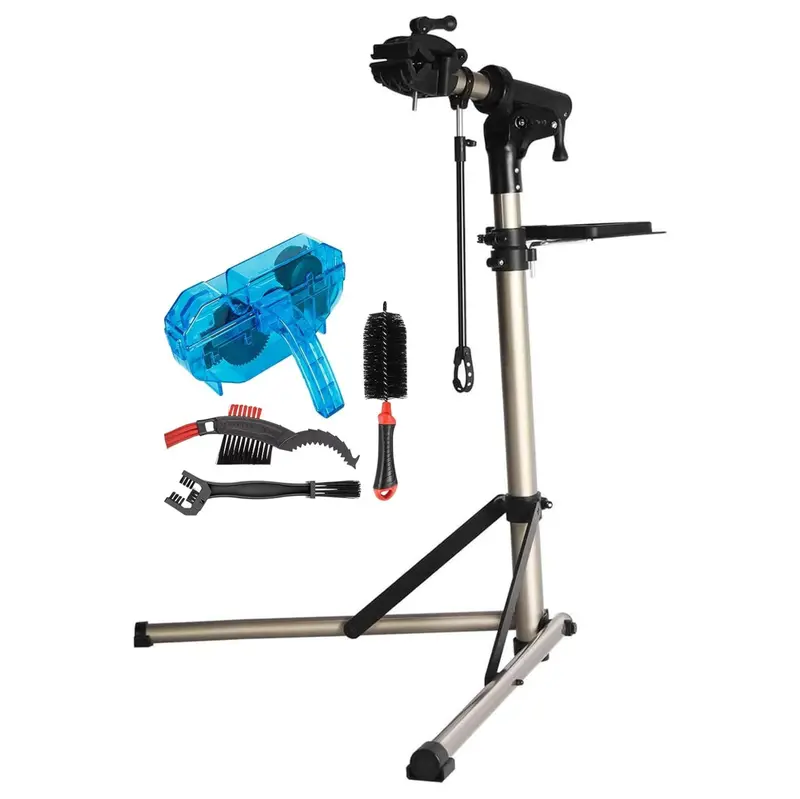 Foldable Bike Repair Stand – Adjustable Clamp Workstand for Home Maintenance