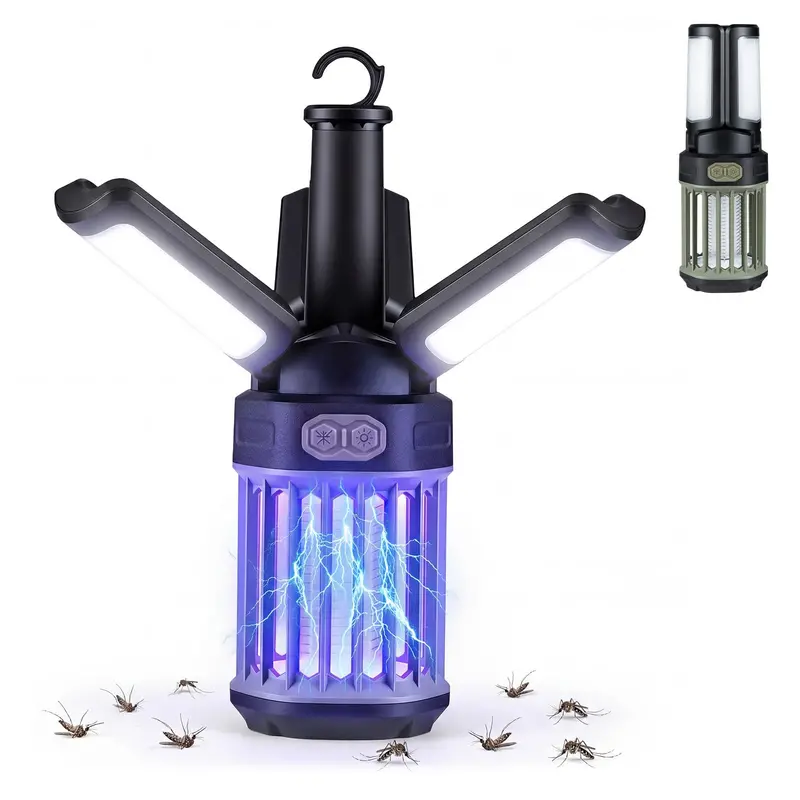 Foldable Camping Lantern – USB-C Rechargeable Outdoor Trap Light with Adjustable Brightness