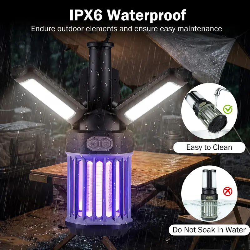 Foldable Camping Lantern – USB-C Rechargeable Outdoor Trap Light with Adjustable Brightness