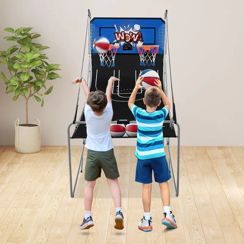 Foldable Dual-Player Basketball Arcade Game for Home or Office 2