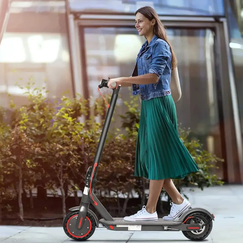 Foldable Electric Commuter Scooter – 350W Motor, 8.5" Solid Tires, 19 MPH Top Speed, App-Enabled Dual Braking 2