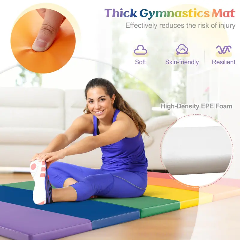 Foldable Gymnastics Mat for Home or Studio Use
