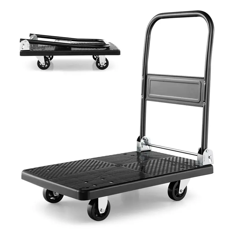 Foldable Hand Truck Dolly, 440-LB Load Capacity Moving Platform (28" x 19")