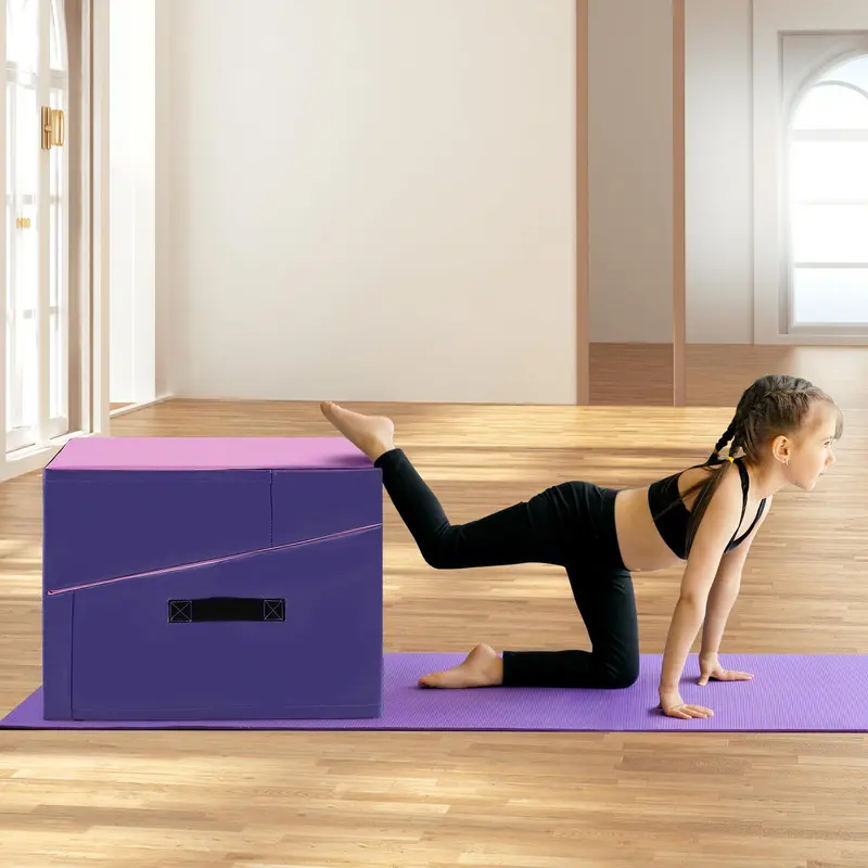 Foldable Incline Gymnastics Mat – Non-Slip Yoga & Training Mat with EPE Foam and Carry Handle