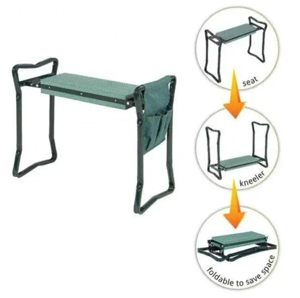 Foldable Kneeling Gardener’s Bench | Ergonomic Support Seat for Planting & Weeding