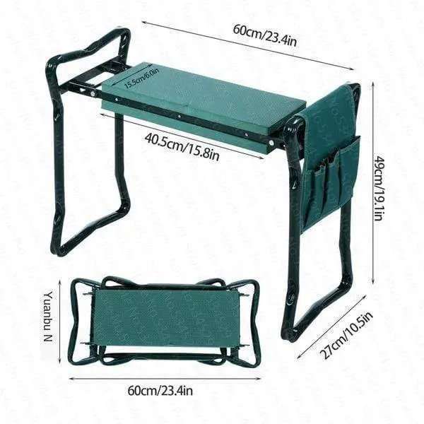 Foldable Kneeling Gardener’s Bench | Ergonomic Support Seat for Planting & Weeding