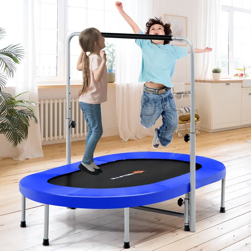 Foldable Mini Trampoline for Kids – Compact Rebounder with Safety Features