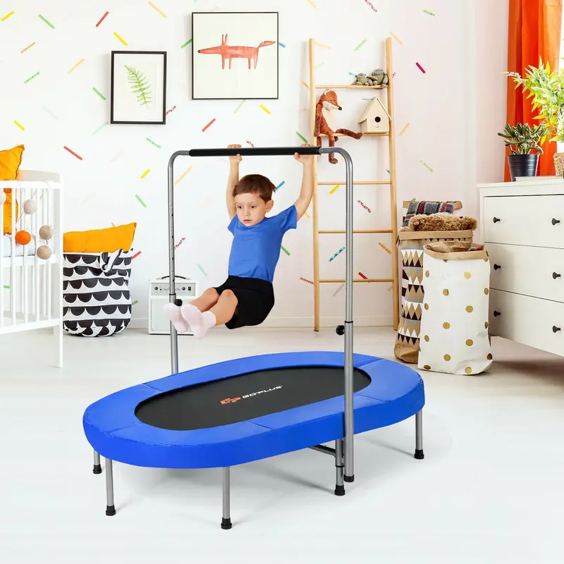 Foldable Mini Trampoline for Kids – Compact Rebounder with Safety Features