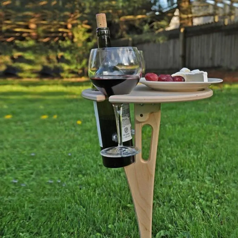 Foldable Outdoor Wine Table – Portable DIY Serving Station for Patios 2
