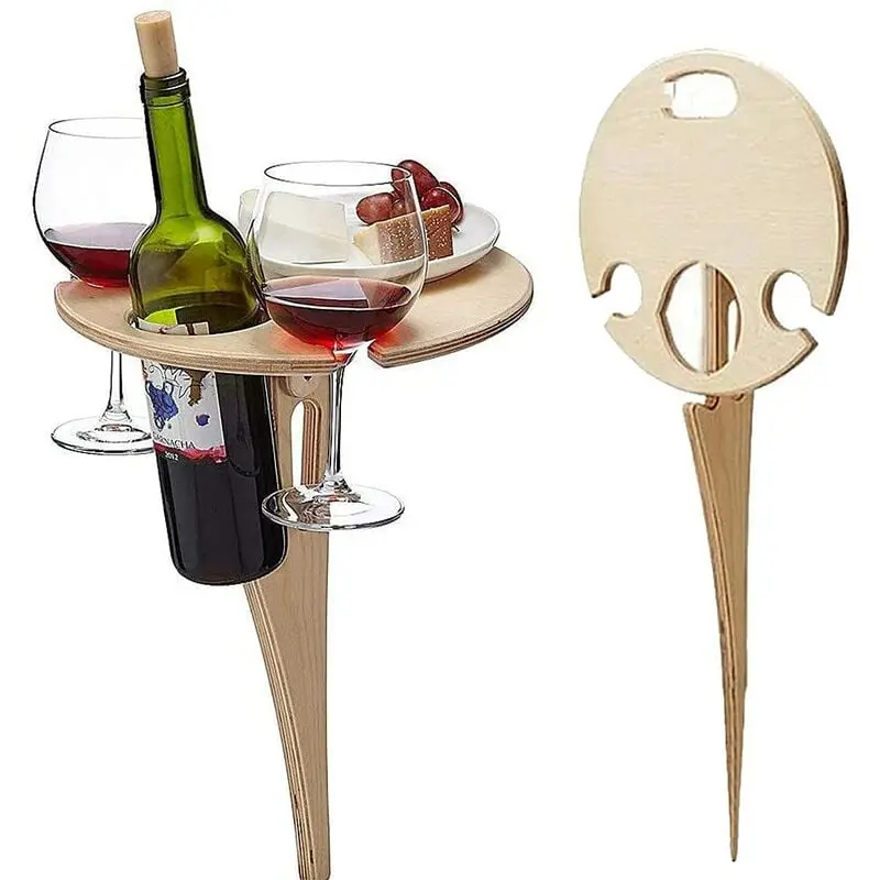 Foldable Outdoor Wine Table – Portable DIY Serving Station for Patios