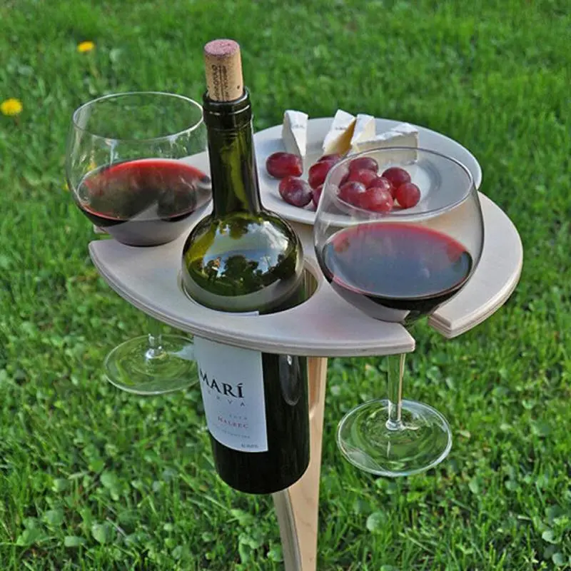 Foldable Outdoor Wine Table – Portable DIY Serving Station for Patios
