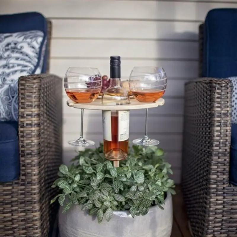 Foldable Outdoor Wine Table – Portable DIY Serving Station for Patios