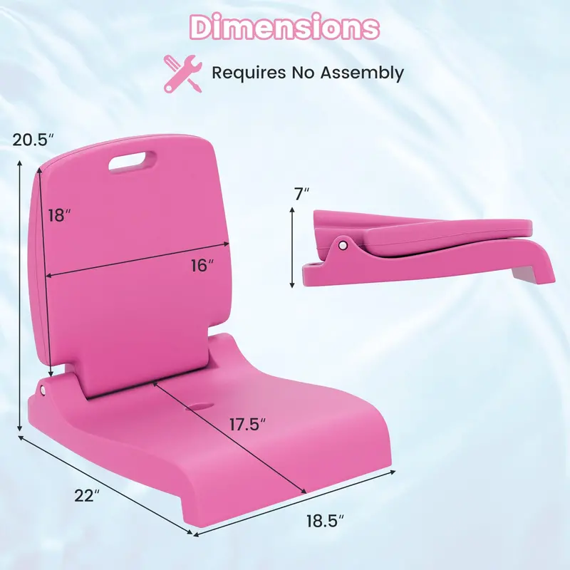 Foldable Poolside Flip Seat – Lightweight Portable Chair with Back Support & Dual Handles