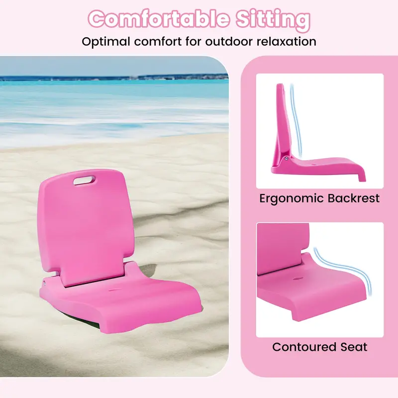 Foldable Poolside Flip Seat – Lightweight Portable Chair with Back Support & Dual Handles