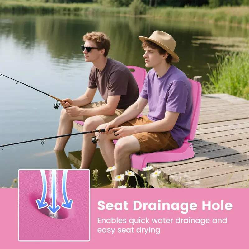Foldable Poolside Flip Seat – Lightweight Portable Chair with Back Support & Dual Handles