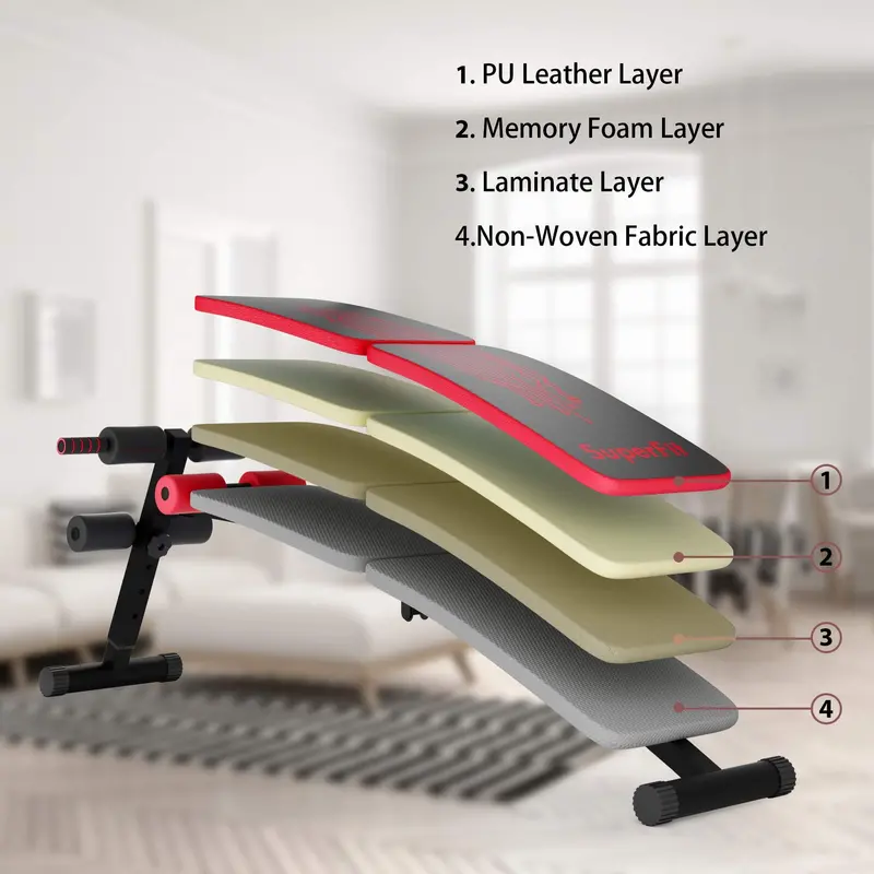 Foldable Sit-Up Bench – Adjustable Slant Bench for Abdominal and Core Exercises