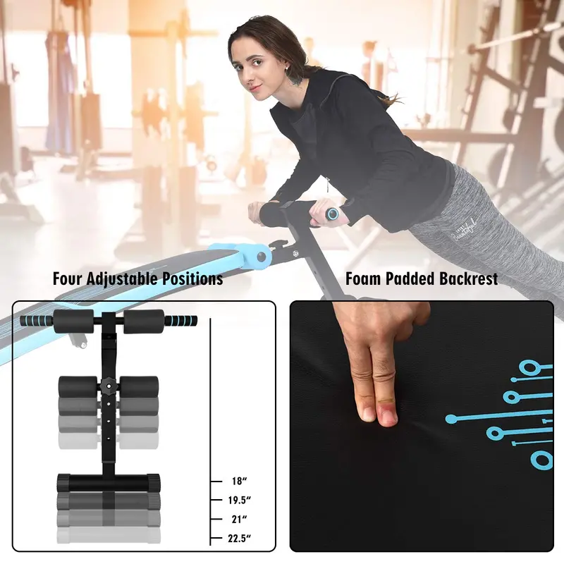 Foldable Sit-Up Bench – Adjustable Slant Bench for Abdominal and Core Exercises