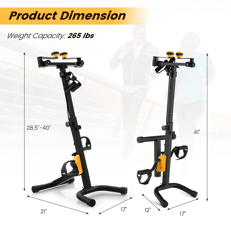 Foldable Under-Desk Pedal Exerciser for Arm, Leg & Physical Therapy