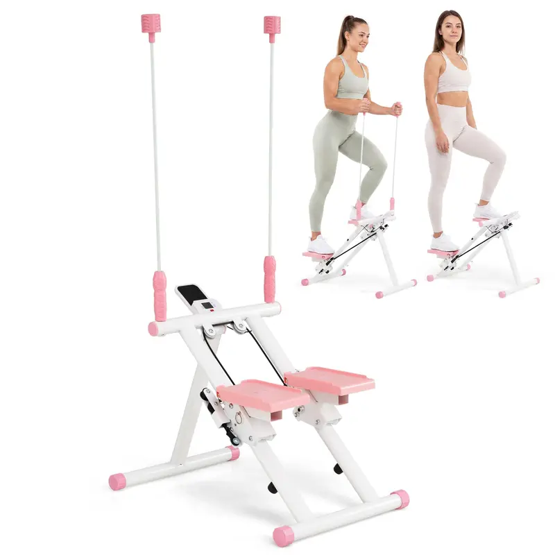 Foldable Vertical Climber Stepper – Detachable Handlebar for Low-Impact Cardio