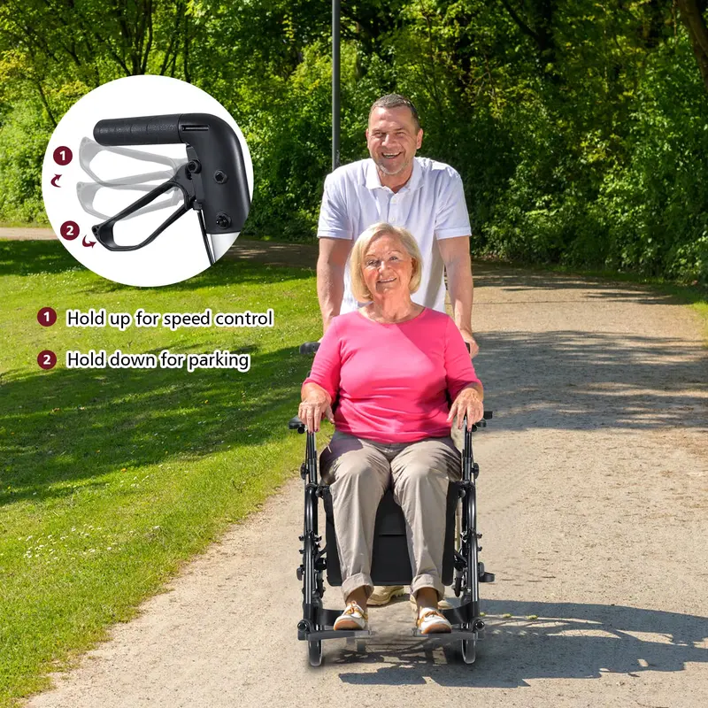 Folding 4-Wheel Rollator Walker with Seat – Compact, Lightweight Mobility Aid 2