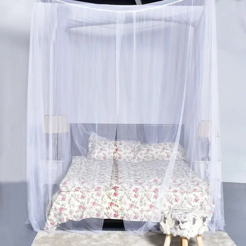 Four-Post Bed Canopy Mosquito Net – Lightweight & Easy Installation