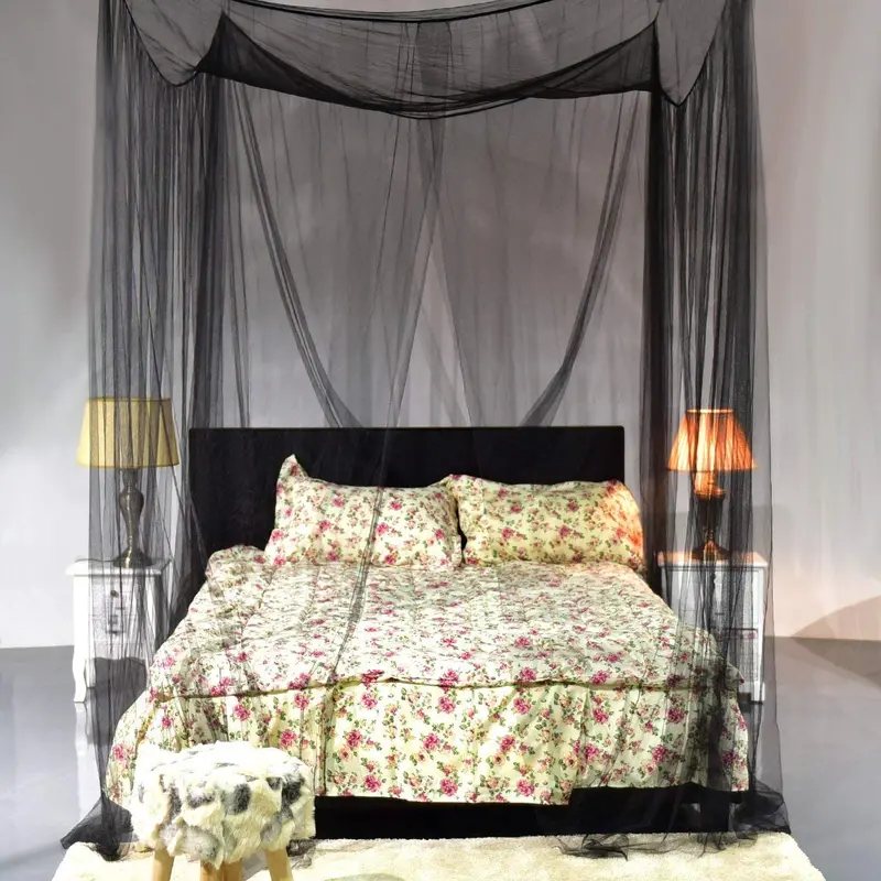 Four-Post Bed Canopy Mosquito Net – Lightweight & Easy Installation 3