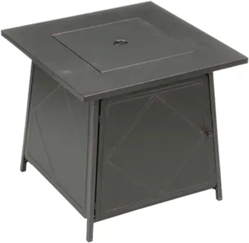 Four Seasons Dual-Heat Square Gas Fire Pit – 50,000 BTU Patio Fire Table