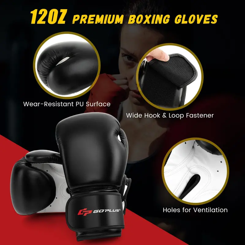 Freestanding Heavy Boxing Bag (71") with Suction Base, Gloves, and Fillable Stand