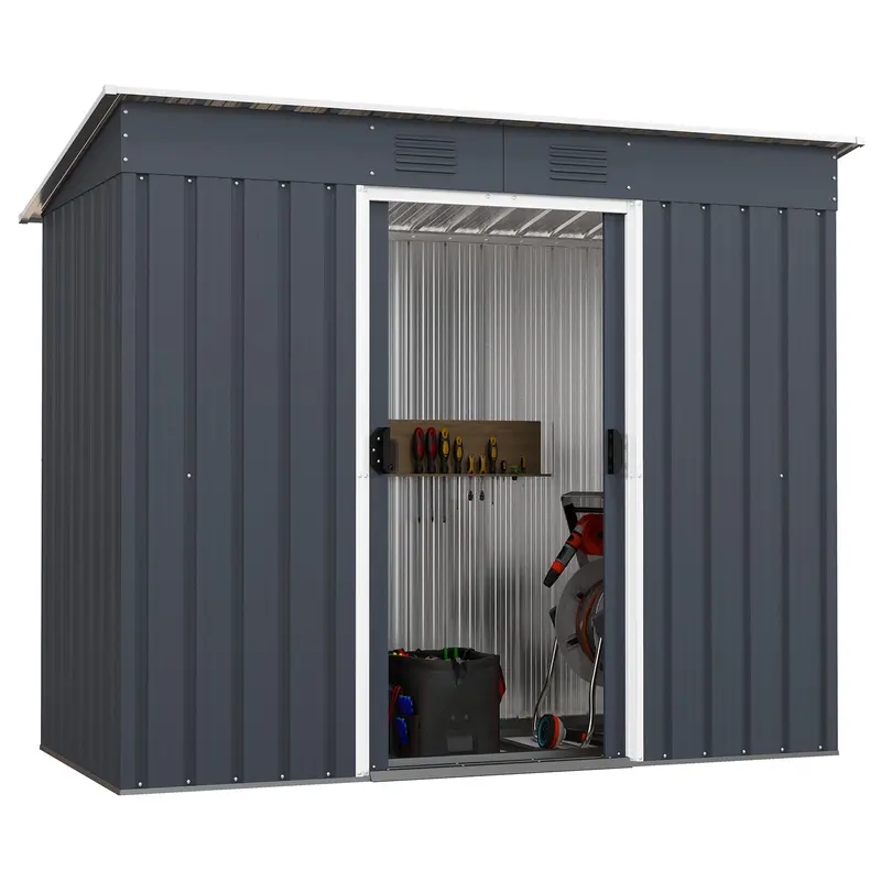 Freestanding Outdoor Storage Shed – Includes Reinforced Floor Base for Yard or Garden Organization