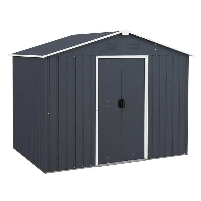 Freestanding Outdoor Storage Shed with Reinforced Floor & Lockable Door