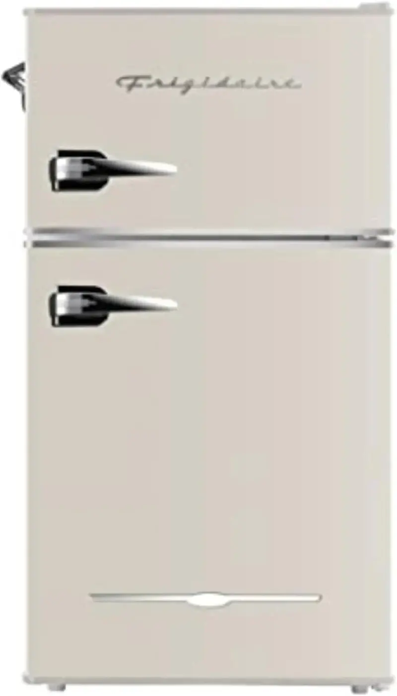 Frigidaire Retro-Style Mini Fridge with Freezer – 3.1 cu. ft., Side-Mount Bottle Opener, Dorm/Office Friendly