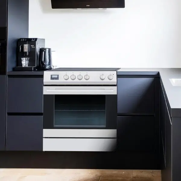 Front-Control Electric Range – 5 Burners, 6 Power Settings, 5.0 cu. ft. Oven, Stainless Steel Finish